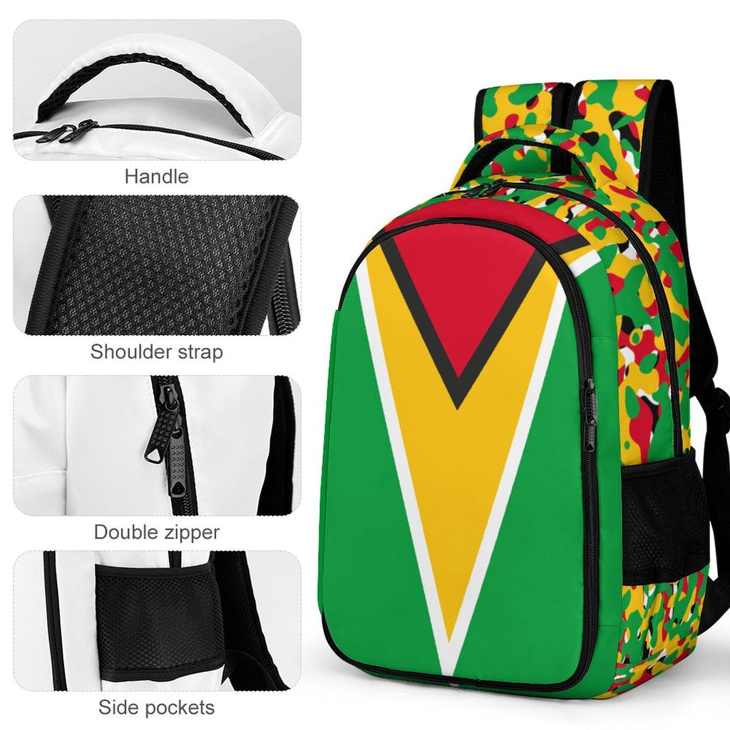 Guyana Flag Casual Backpack - Conscious Apparel Store