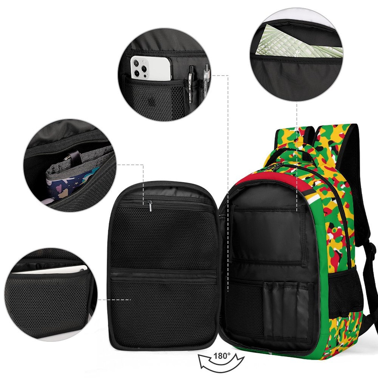 Guyana Flag Casual Backpack - Conscious Apparel Store