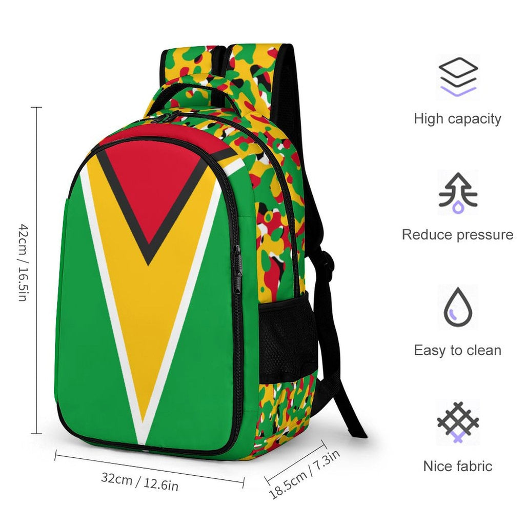 Guyana Flag Casual Backpack - Conscious Apparel Store