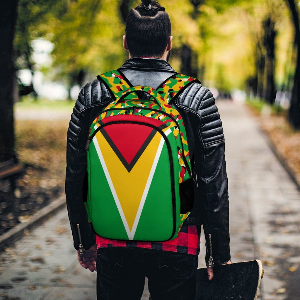 Guyana Flag Casual Backpack - Conscious Apparel Store