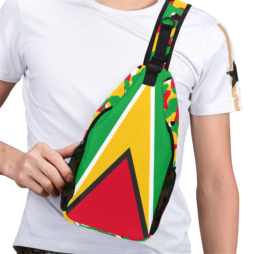 Guyana Flag Casual Chest Bag - Conscious Apparel Store