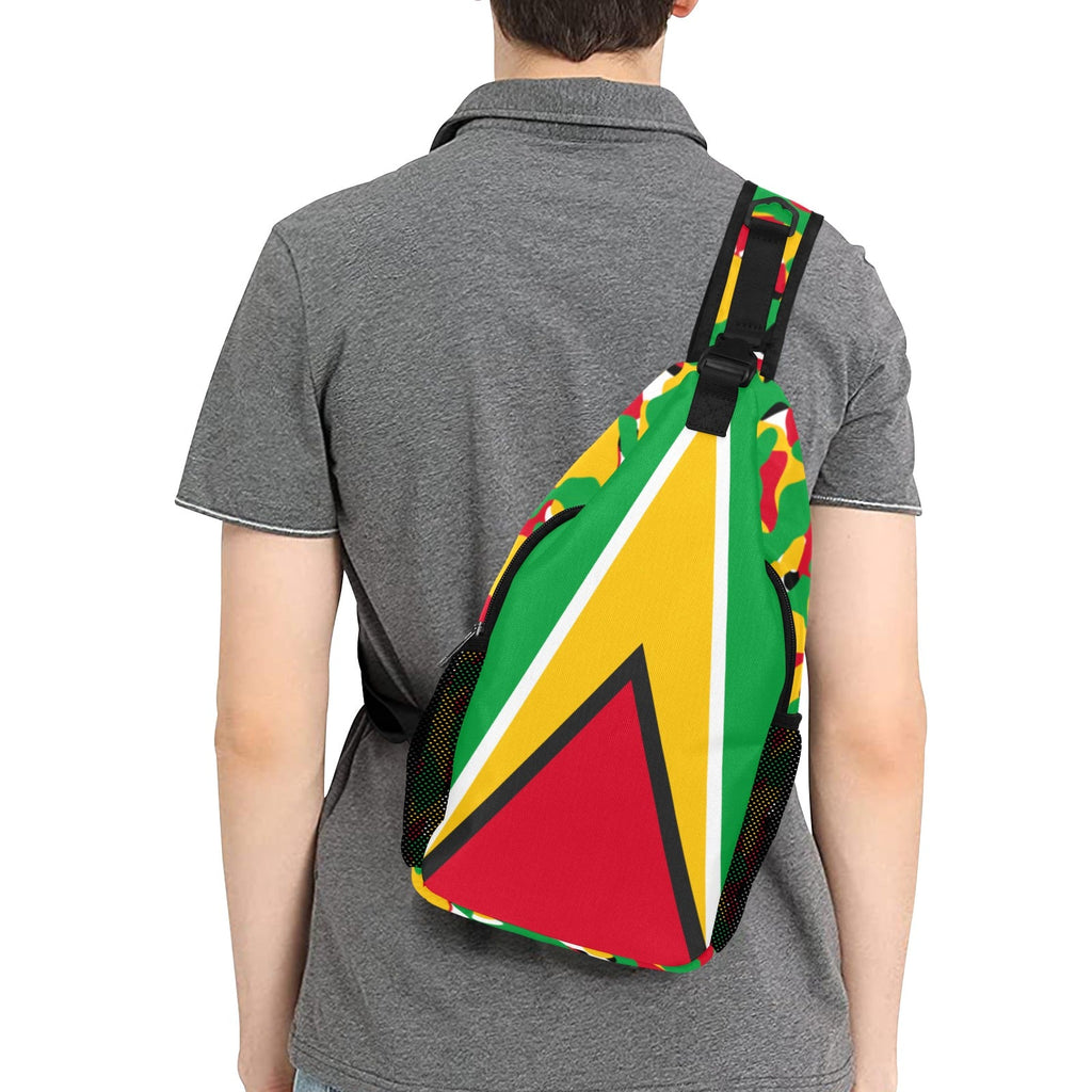 Guyana Flag Casual Chest Bag - Conscious Apparel Store