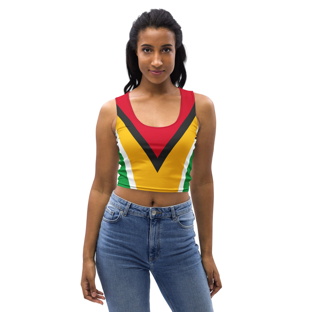 Guyana Flag Crop Top - Conscious Apparel Store