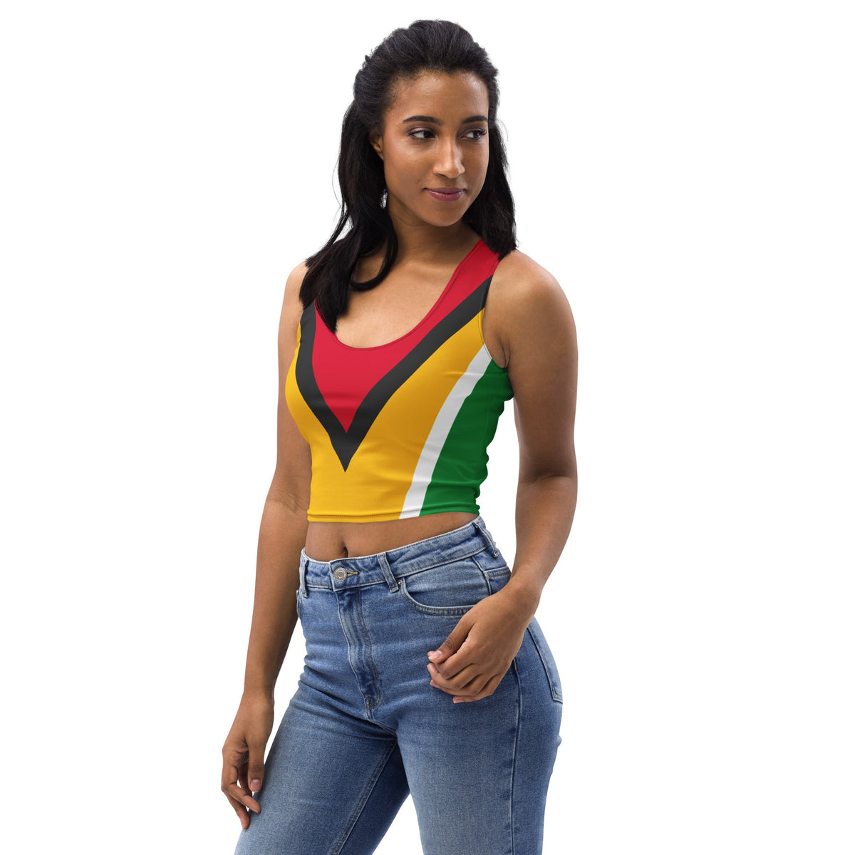 Guyana Flag Crop Top - Conscious Apparel Store