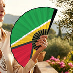 Guyana Flag Double-Sided Custom Folding Fan - Conscious Apparel Store