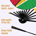 Guyana Flag Double-Sided Custom Folding Fan - Conscious Apparel Store