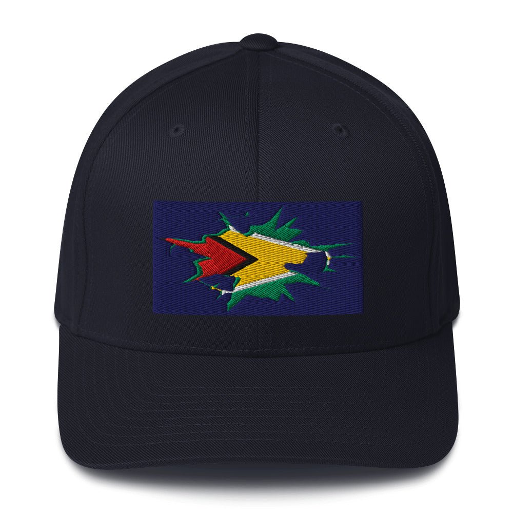 Guyana Flag Fitted Ball Cap - Conscious Apparel Store