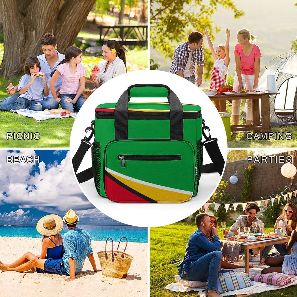 Guyana Flag Insulated Cooler Bag - Conscious Apparel Store