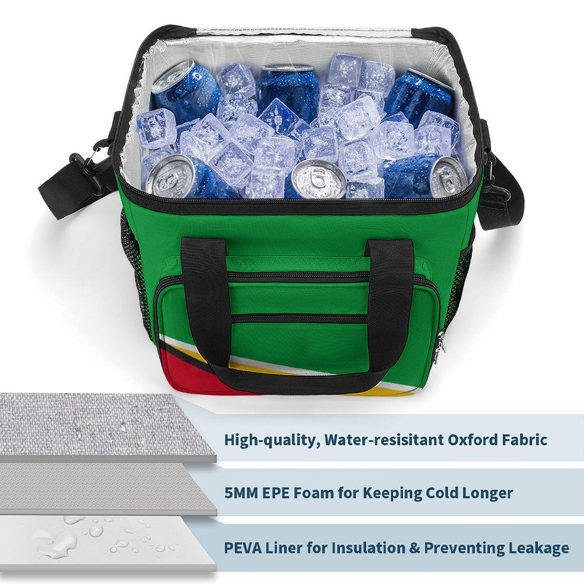 Guyana Flag Insulated Cooler Bag - Conscious Apparel Store