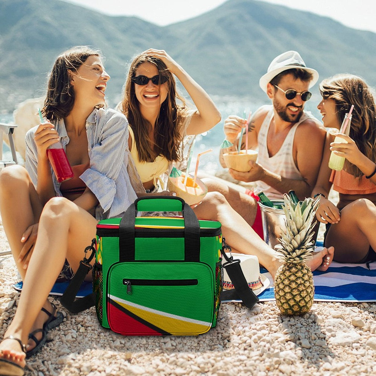 Guyana Flag Insulated Cooler Bag II - Conscious Apparel Store