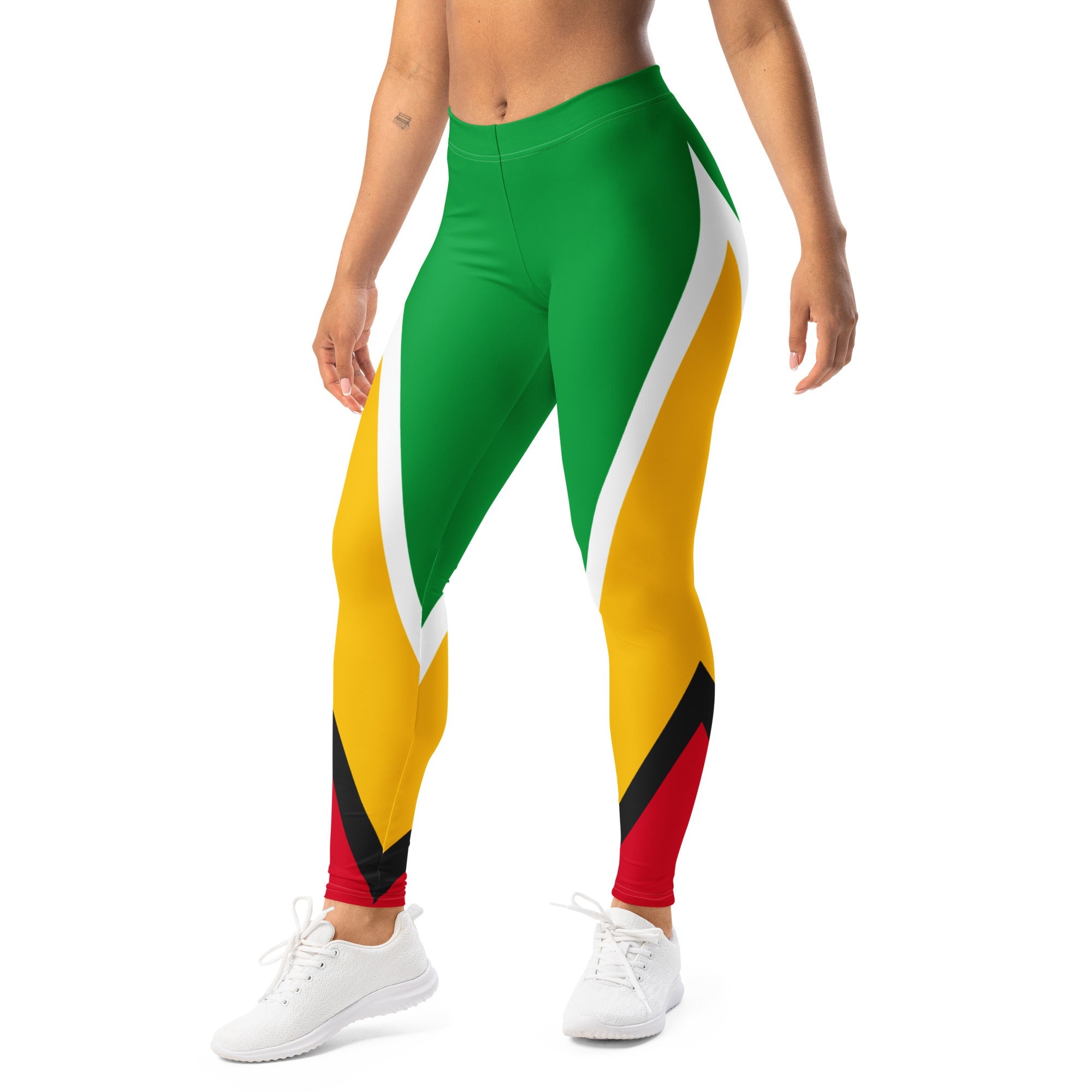 Guyana Flag Leggings - Conscious Apparel Store