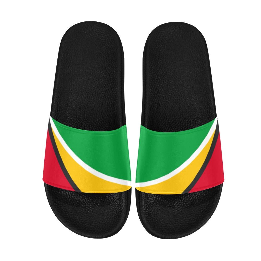 Guyana Flag Men's Slide Sandals - Conscious Apparel Store