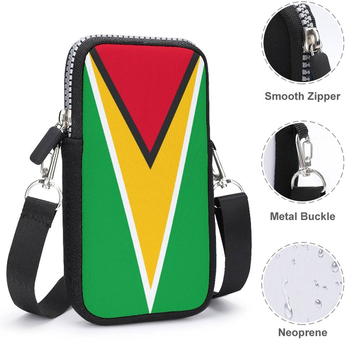 Guyana Flag Mobile Phone Purse - Conscious Apparel Store