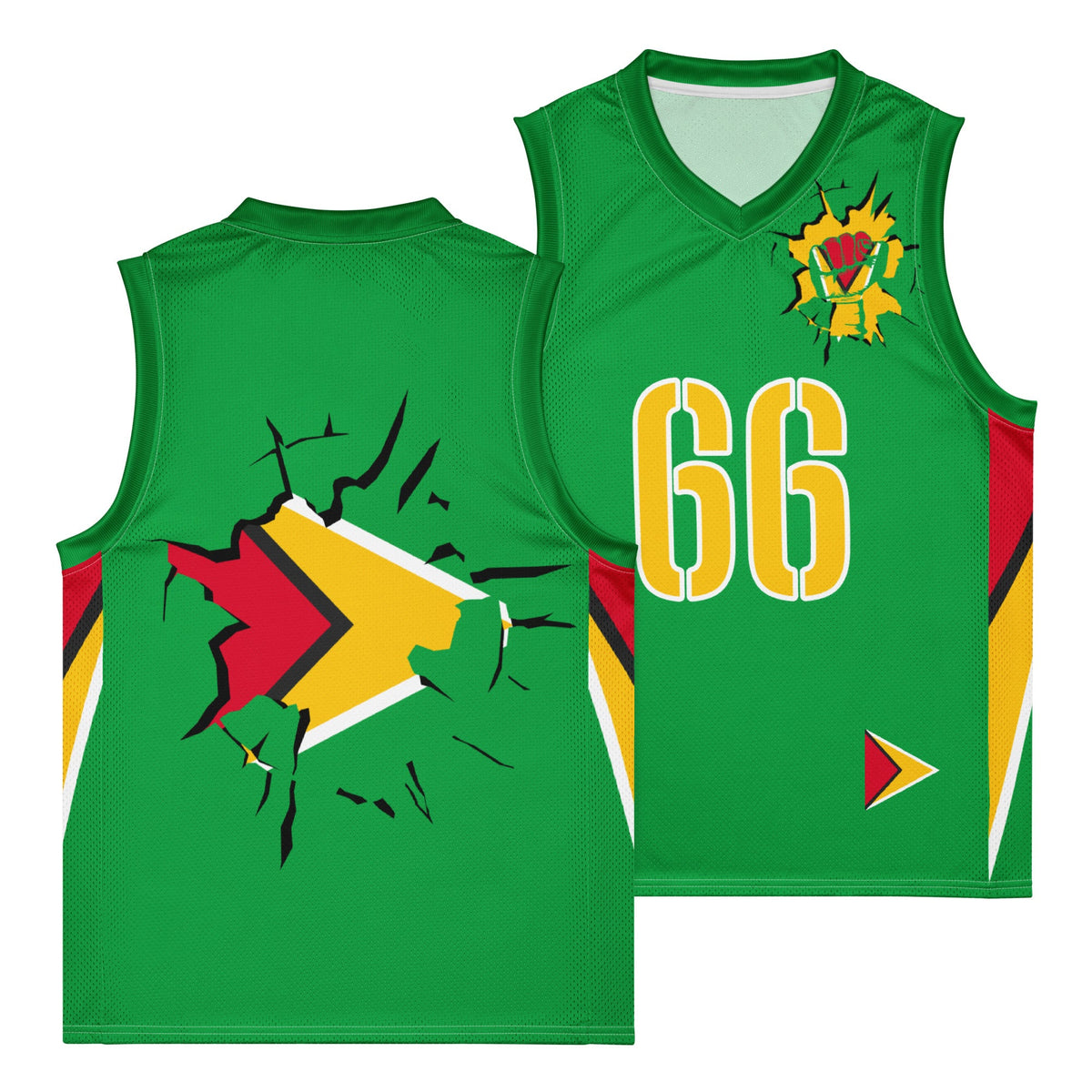 Guyana Flag Premium Sport Jersey Tank Top - Conscious Apparel Store