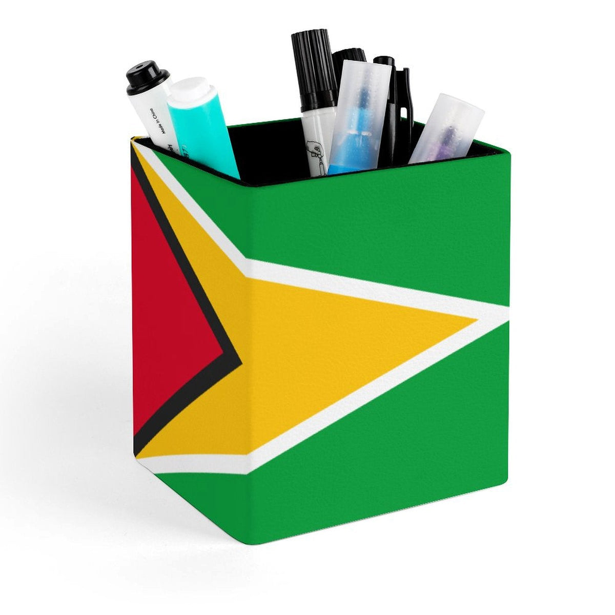Guyana Flag Square Pen Holder - Conscious Apparel Store