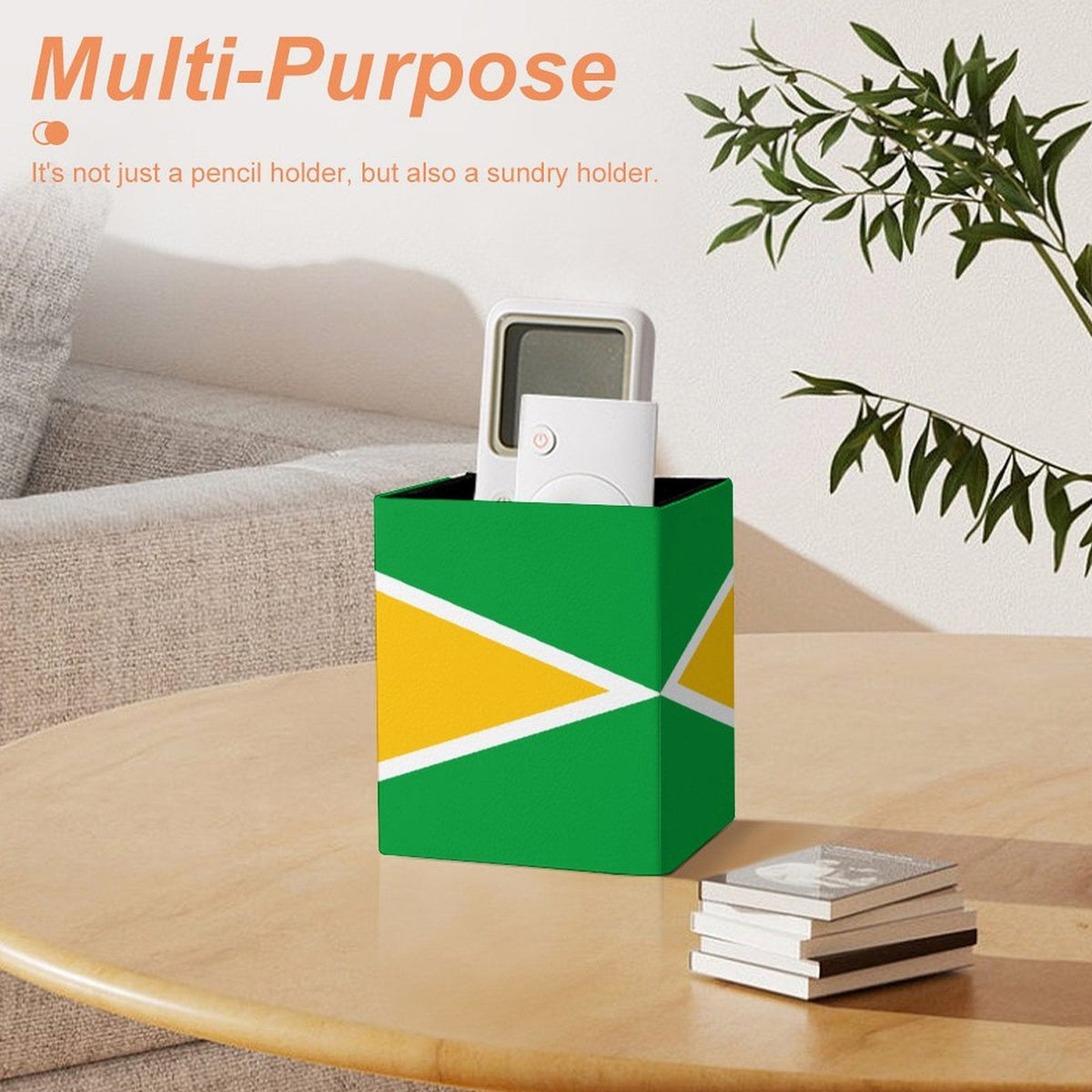 Guyana Flag Square Pen Holder - Conscious Apparel Store