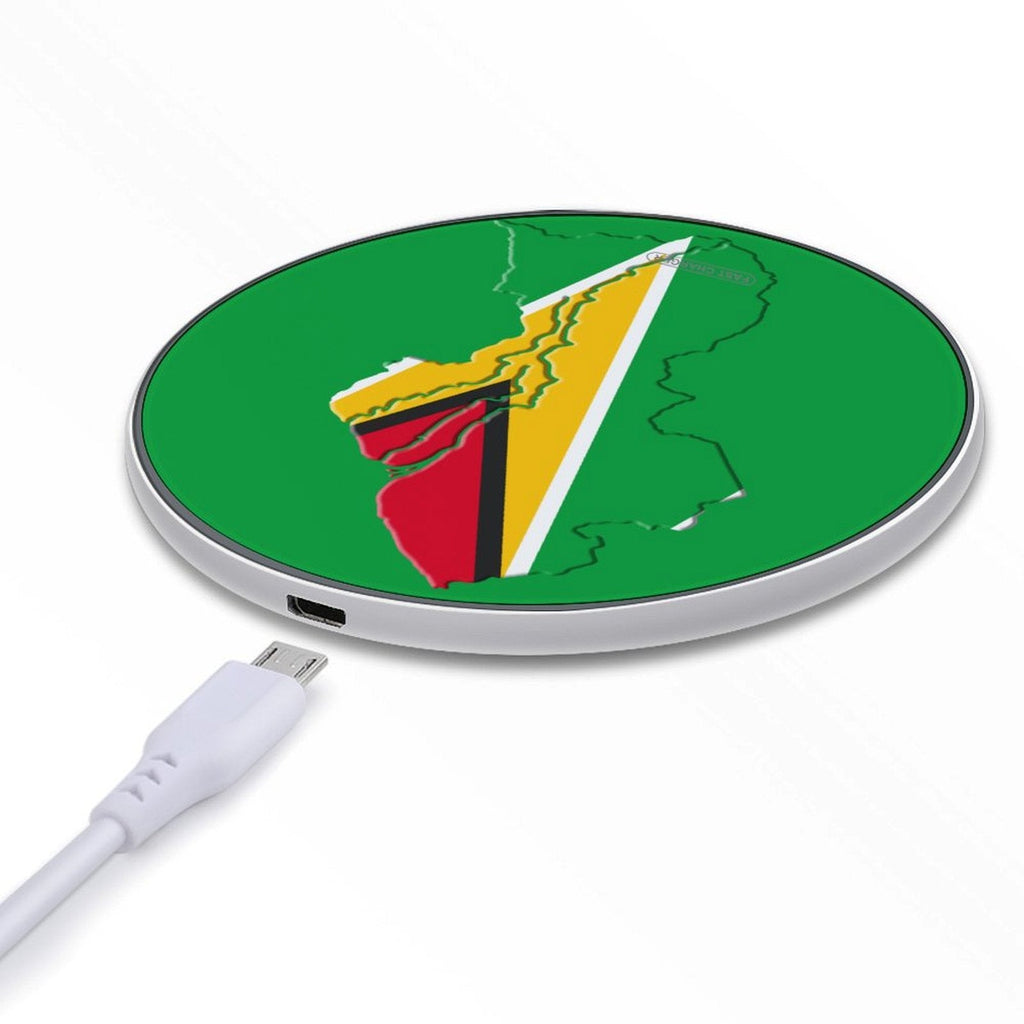 Guyana Flag Wireless Charging Pad II - Conscious Apparel Store