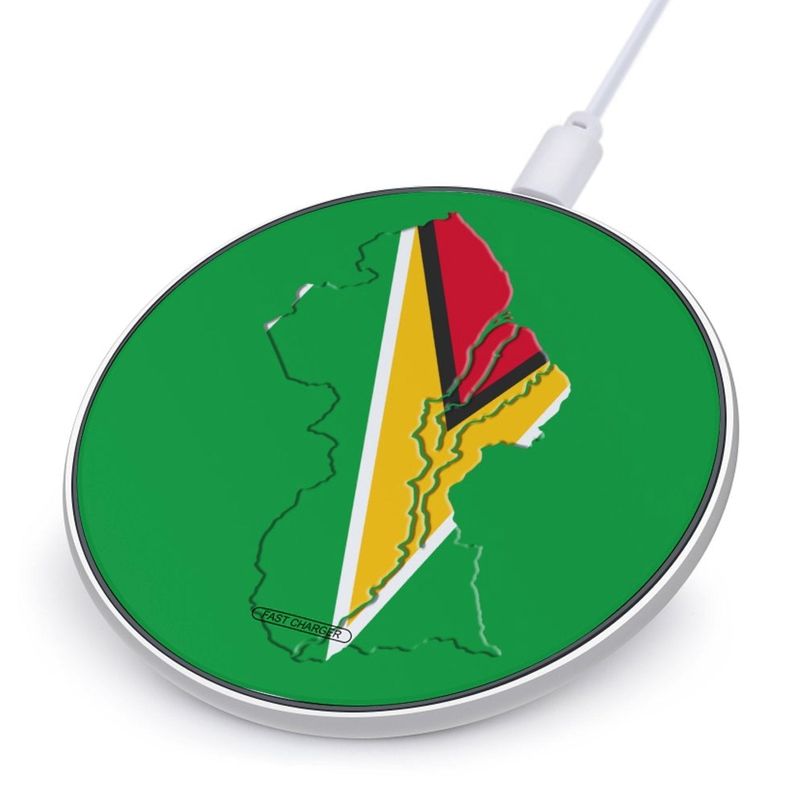 Guyana Flag Wireless Charging Pad II - Conscious Apparel Store