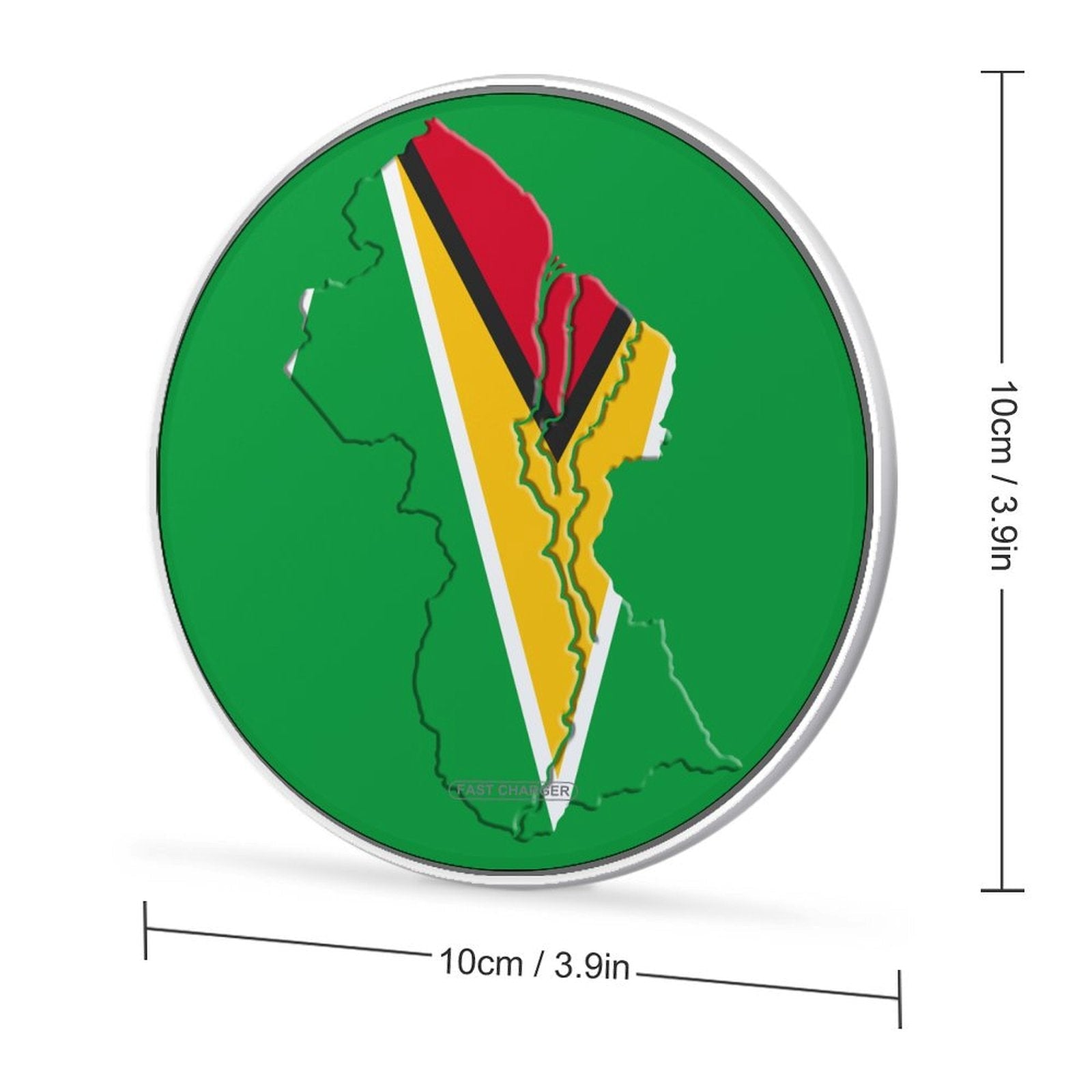 Guyana Flag Wireless Charging Pad II - Conscious Apparel Store