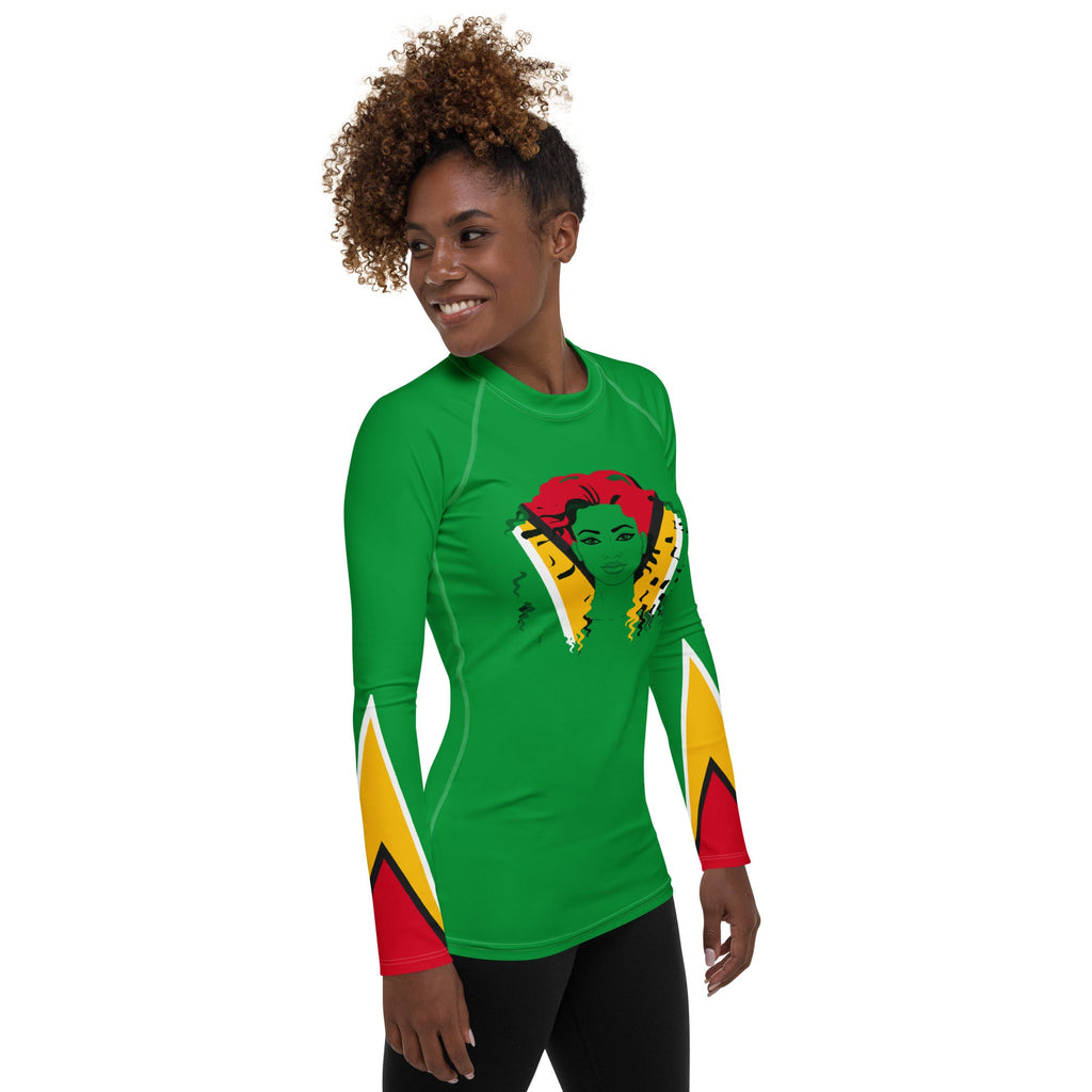 Guyana Flag Women's Rash Guard - Conscious Apparel Store