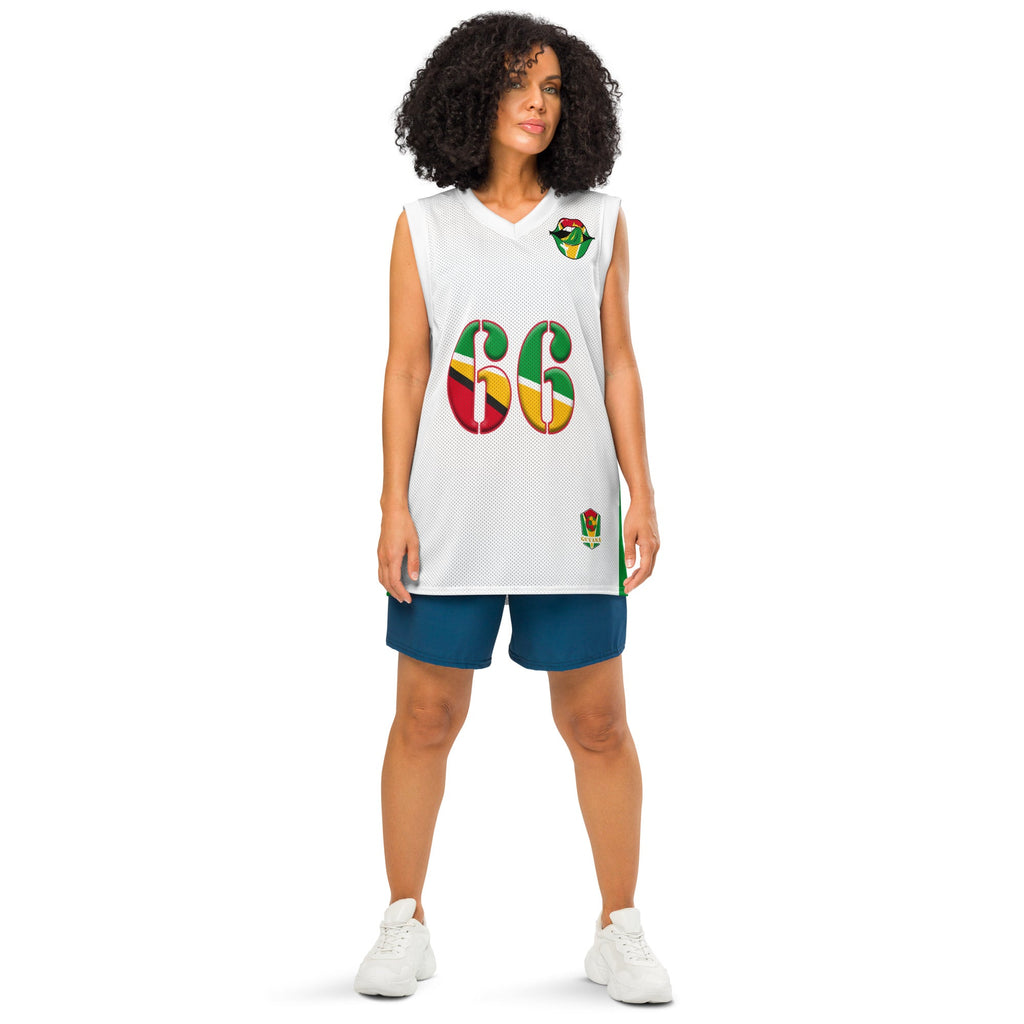 Guyana Flag Women's (White) Premium Tank Top Sport Jersey - Conscious Apparel Store