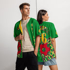 Guyana Football Themed Button-Down Sport Jersey - Conscious Apparel Store