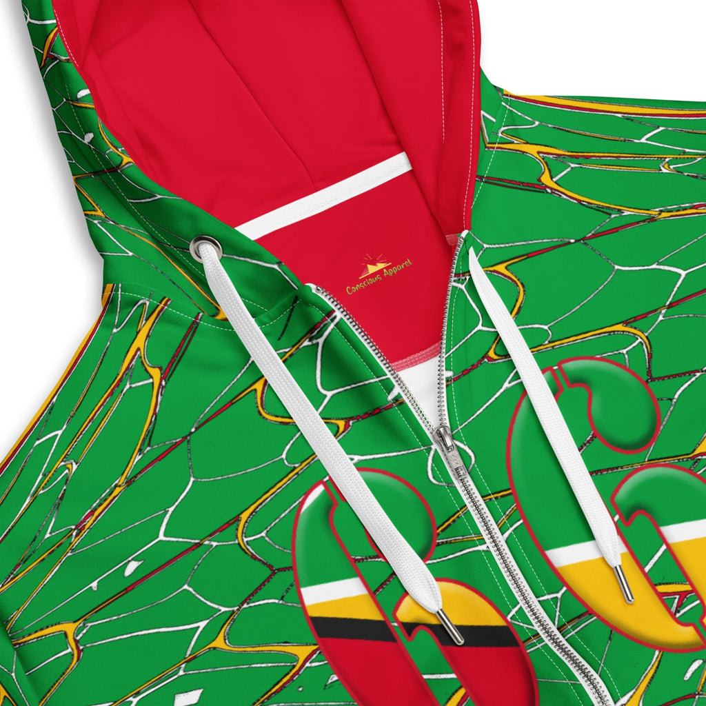 Guyana Football Unisex Zip hoodie - Conscious Apparel Store