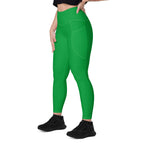 Guyana Green Leggings with pockets - Conscious Apparel Store