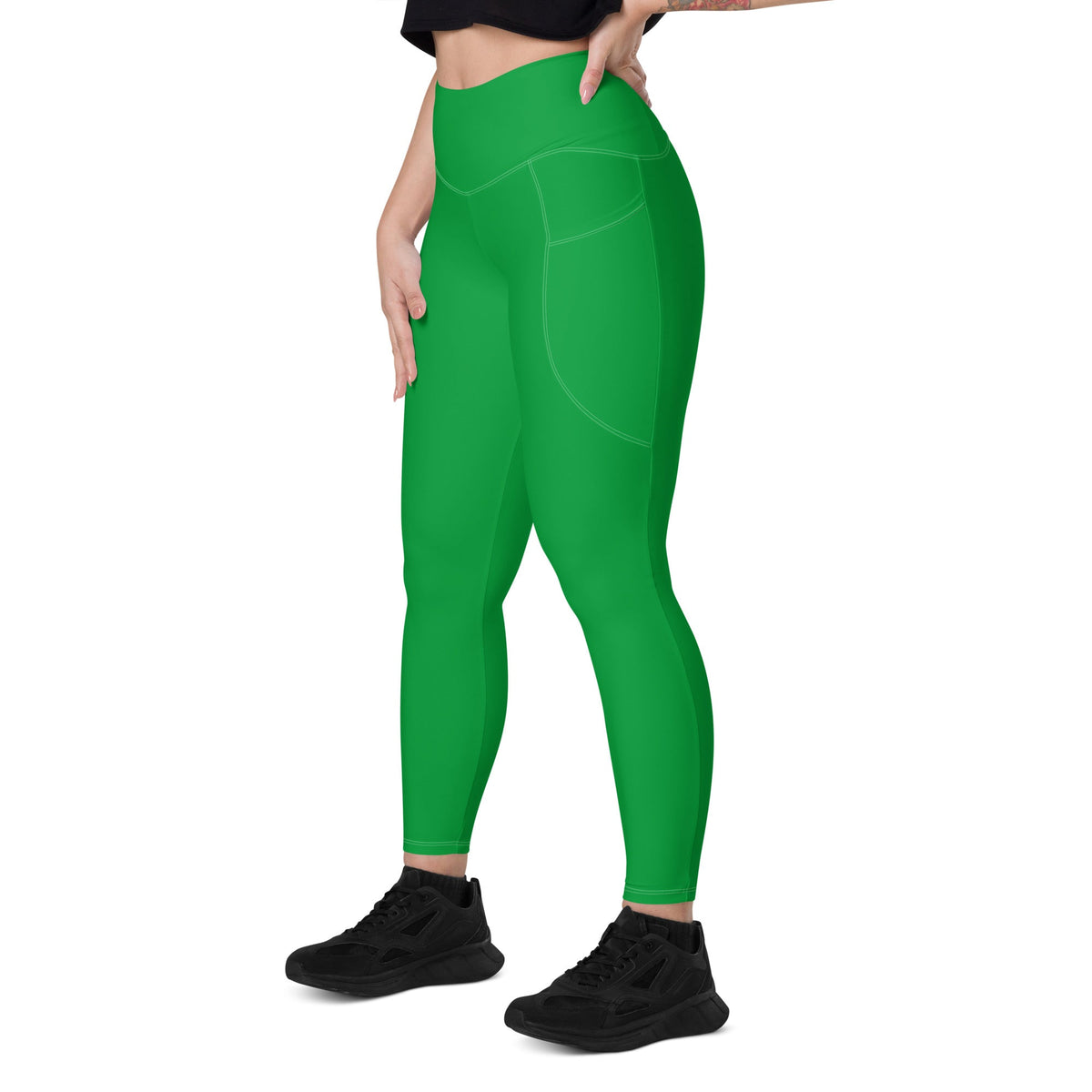 Guyana Green Leggings with pockets - Conscious Apparel Store