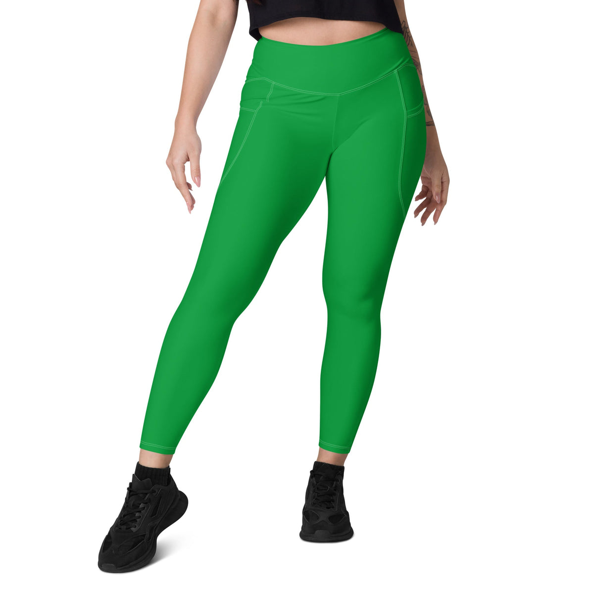 Guyana Green Leggings with pockets - Conscious Apparel Store
