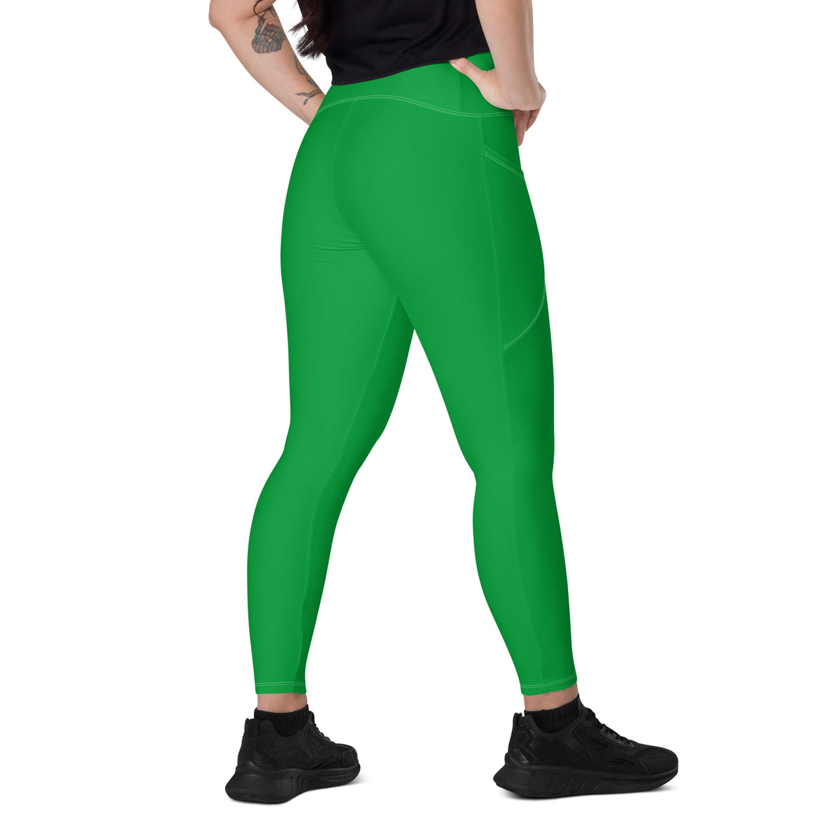 Guyana Green Leggings with pockets - Conscious Apparel Store