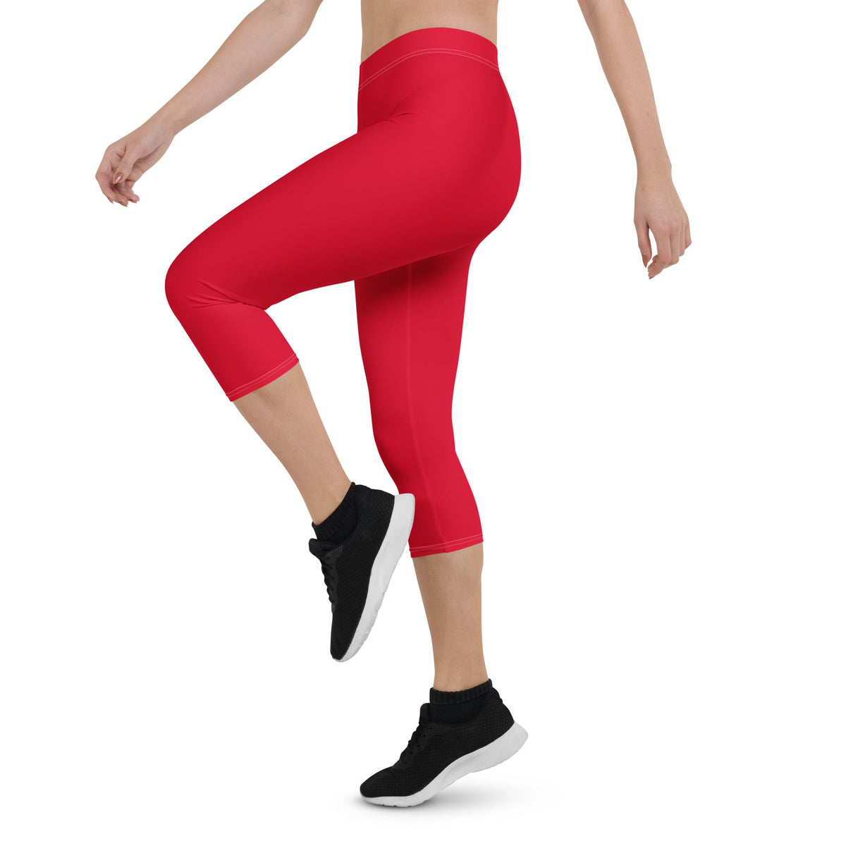 Guyana Red Capri Leggings - Conscious Apparel Store