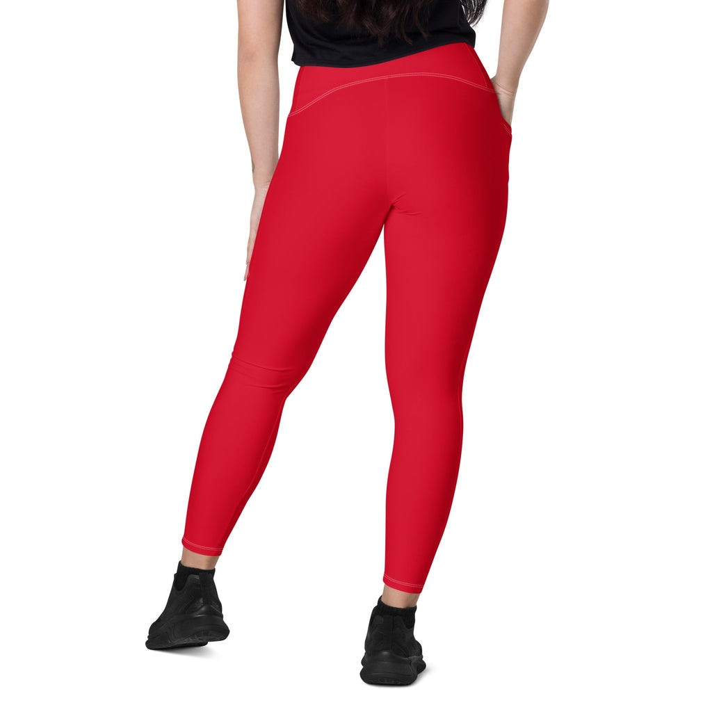 Guyana Red Leggings with pockets - Conscious Apparel Store
