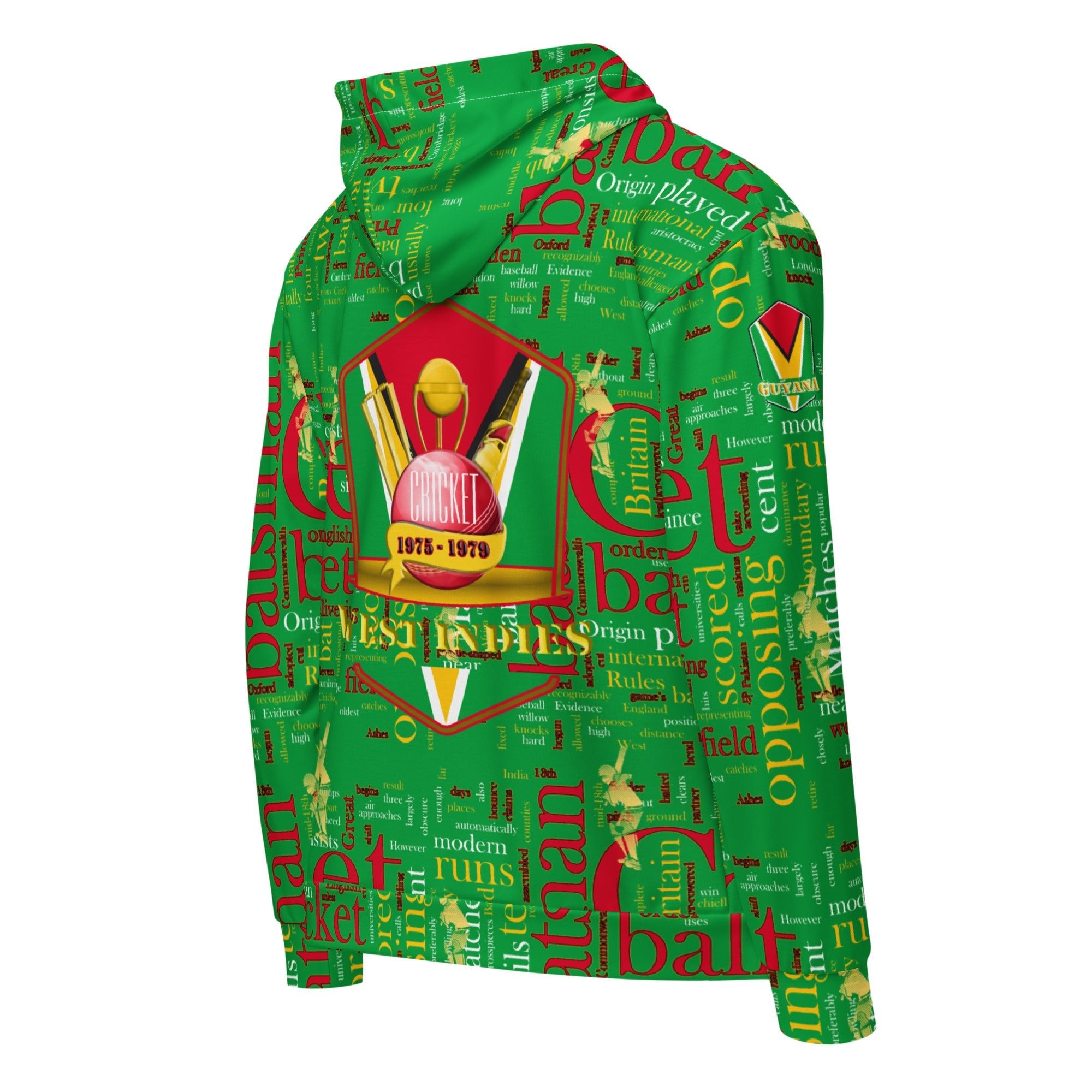 Guyana (WI) Cricket Unisex zip hoodie - Conscious Apparel Store