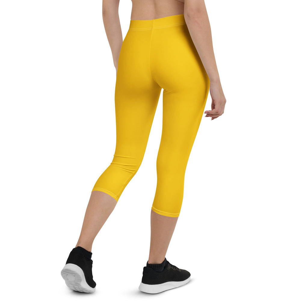 Guyana Yellow Capri Leggings - Conscious Apparel Store