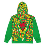 Guyanese Flag Camo Unisex zip hoodie - Conscious Apparel Store