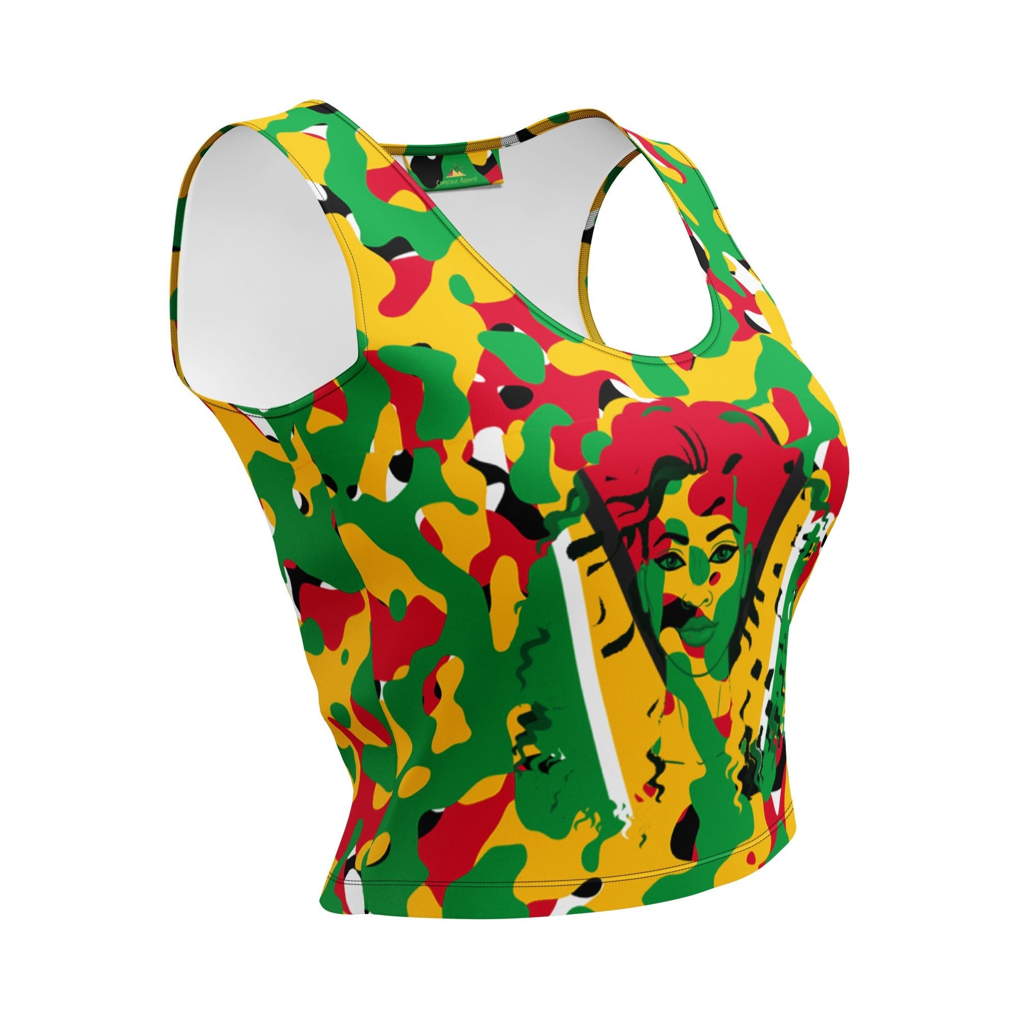 Guyanese Girl Camo Crop Top - Conscious Apparel Store
