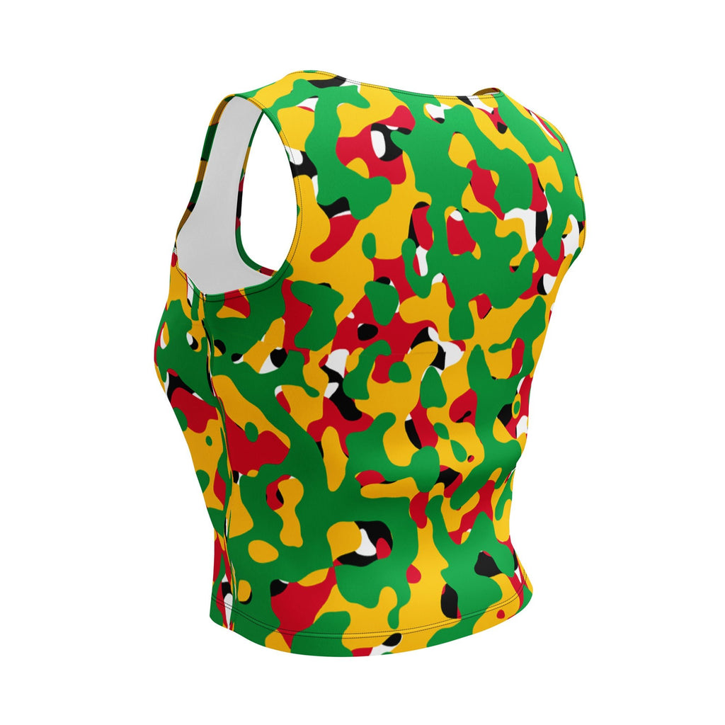 Guyanese Girl Camo Crop Top - Conscious Apparel Store