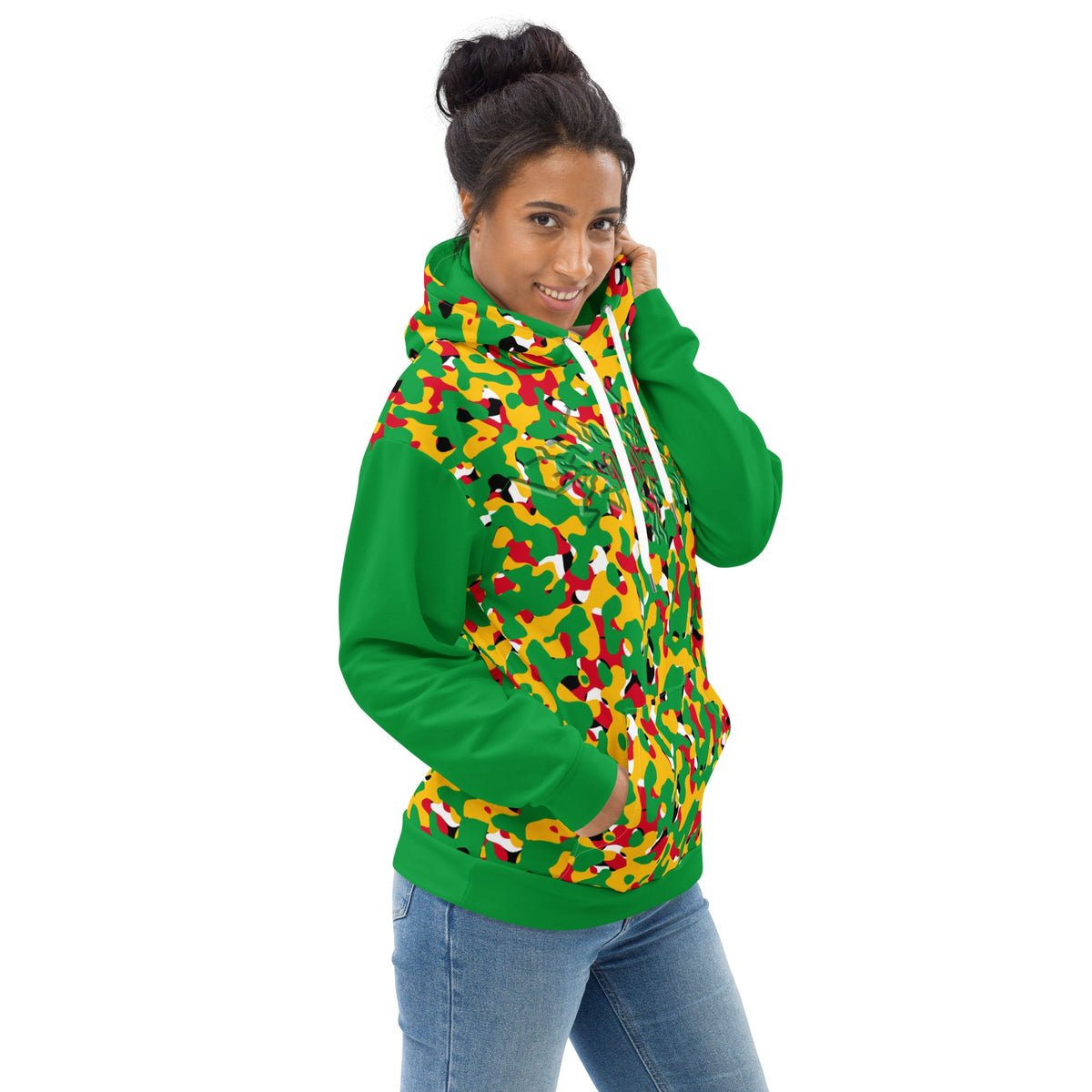 Guyanese Girl Camo Unisex Pullover Hoodie - Conscious Apparel Store