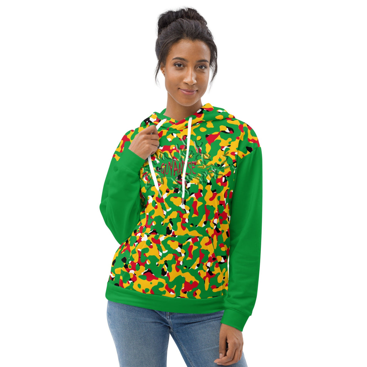 Guyanese Girl Camo Unisex Pullover Hoodie - Conscious Apparel Store