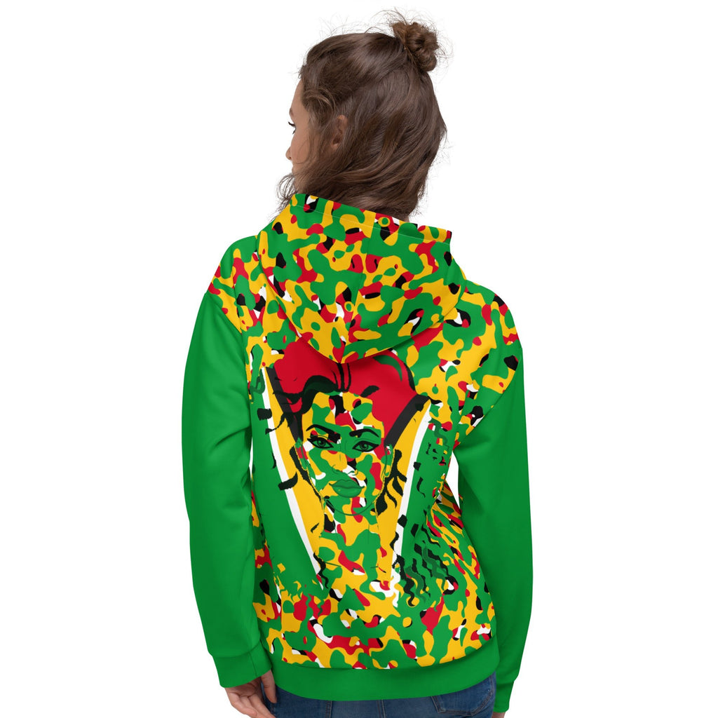 Guyanese Girl Camo Unisex Pullover Hoodie - Conscious Apparel Store