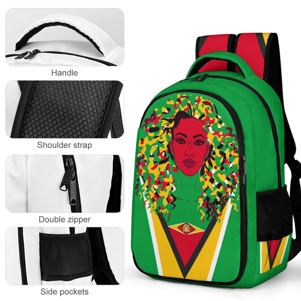 Guyanese Girl (red) Casual Backpack - Conscious Apparel Store