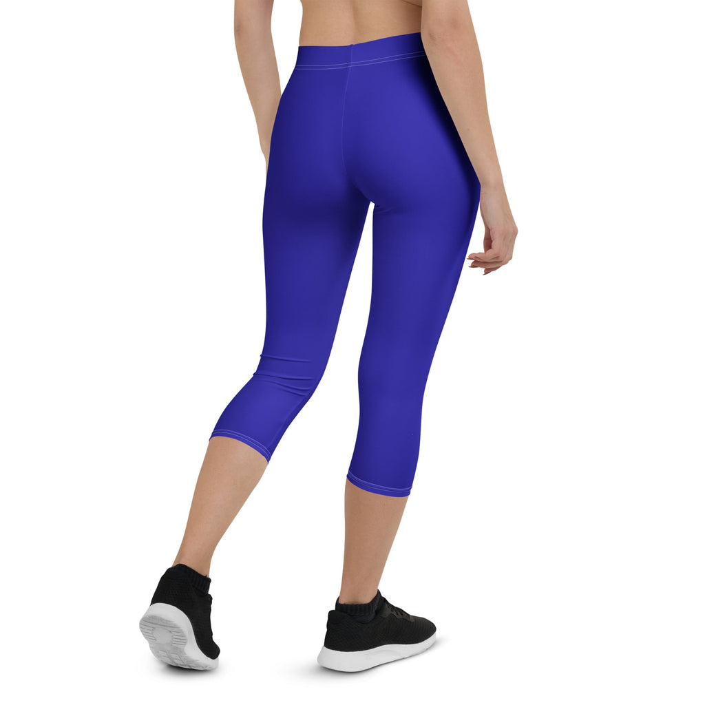 Haiti Blue Capri Leggings - Conscious Apparel Store