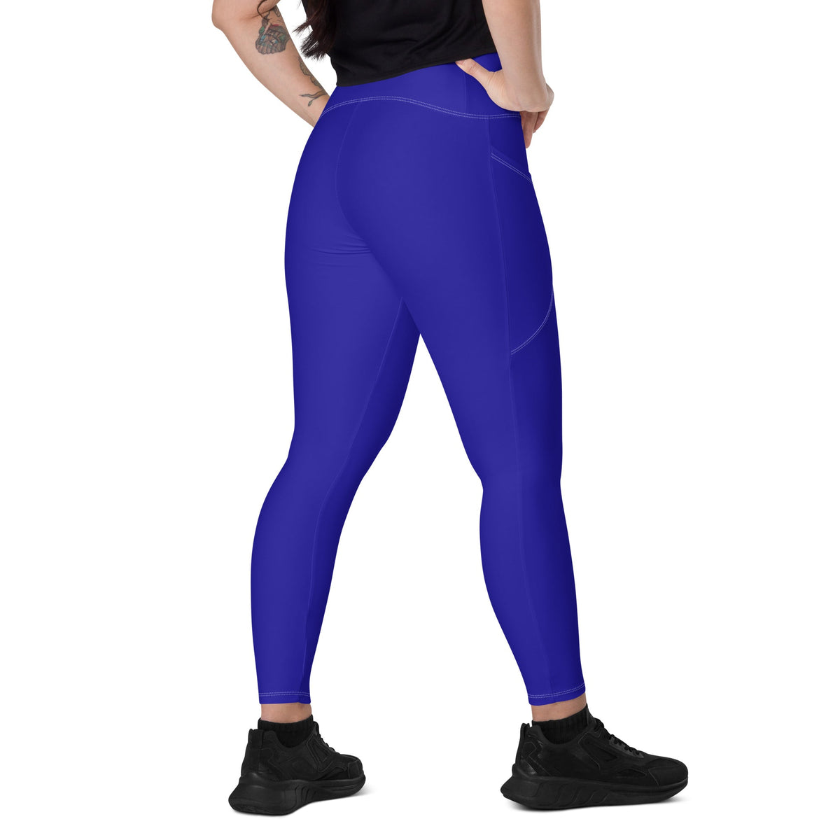 Haiti Blue Leggings with pockets - Conscious Apparel Store