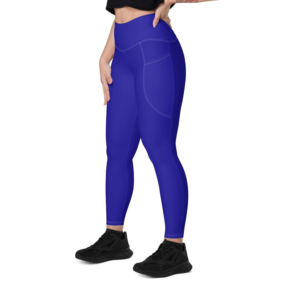 Haiti Blue Leggings with pockets - Conscious Apparel Store