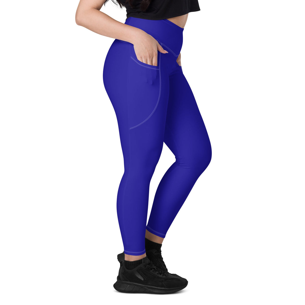 Haiti Blue Leggings with pockets - Conscious Apparel Store