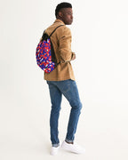 Haiti Flag Camo Canvas Drawstring Bag - Conscious Apparel Store