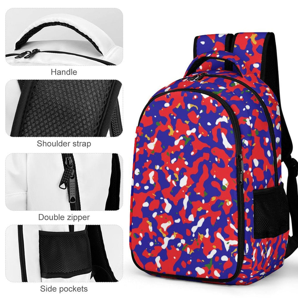 Haiti Flag Camo Casual Backpack - Conscious Apparel Store
