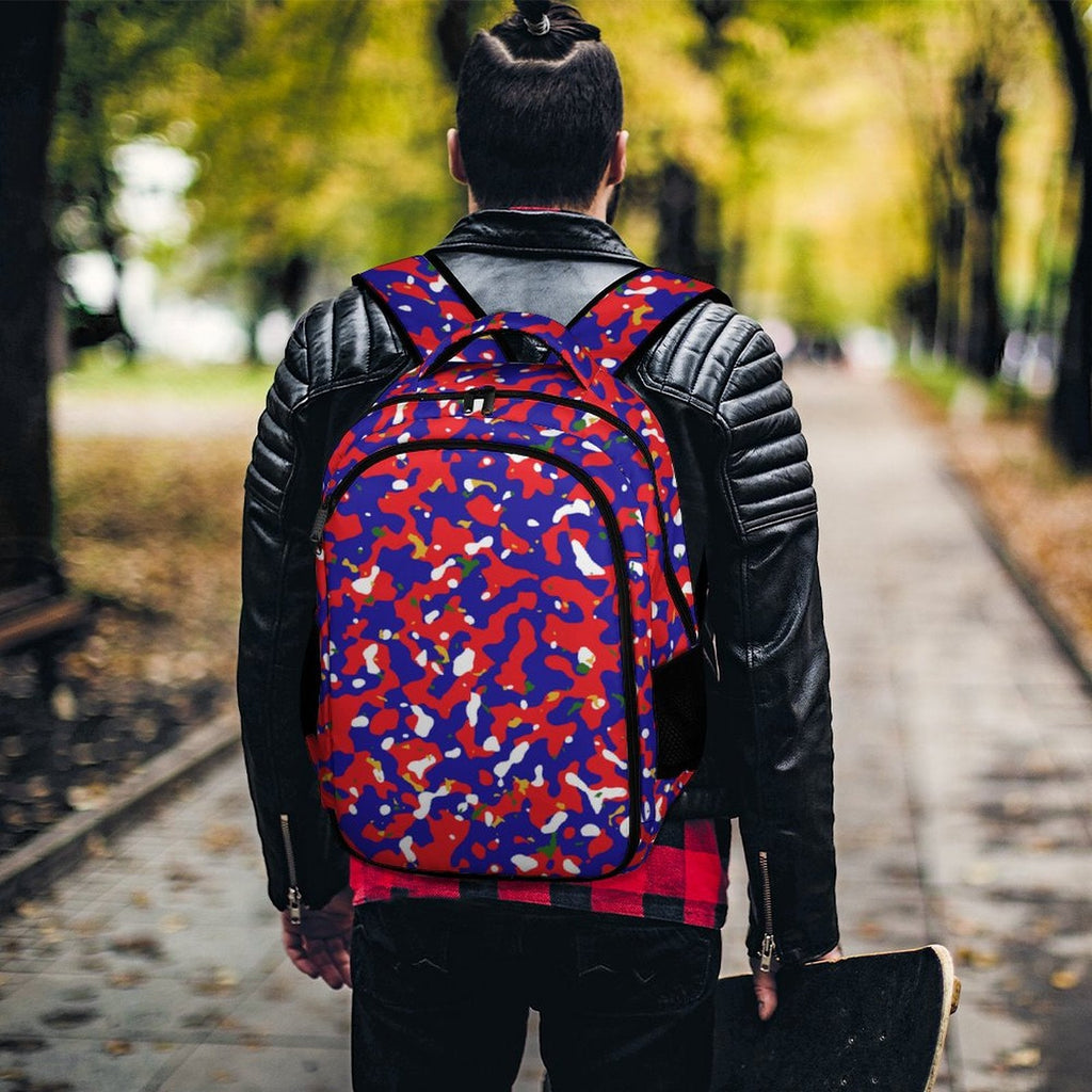 Haiti Flag Camo Casual Backpack - Conscious Apparel Store