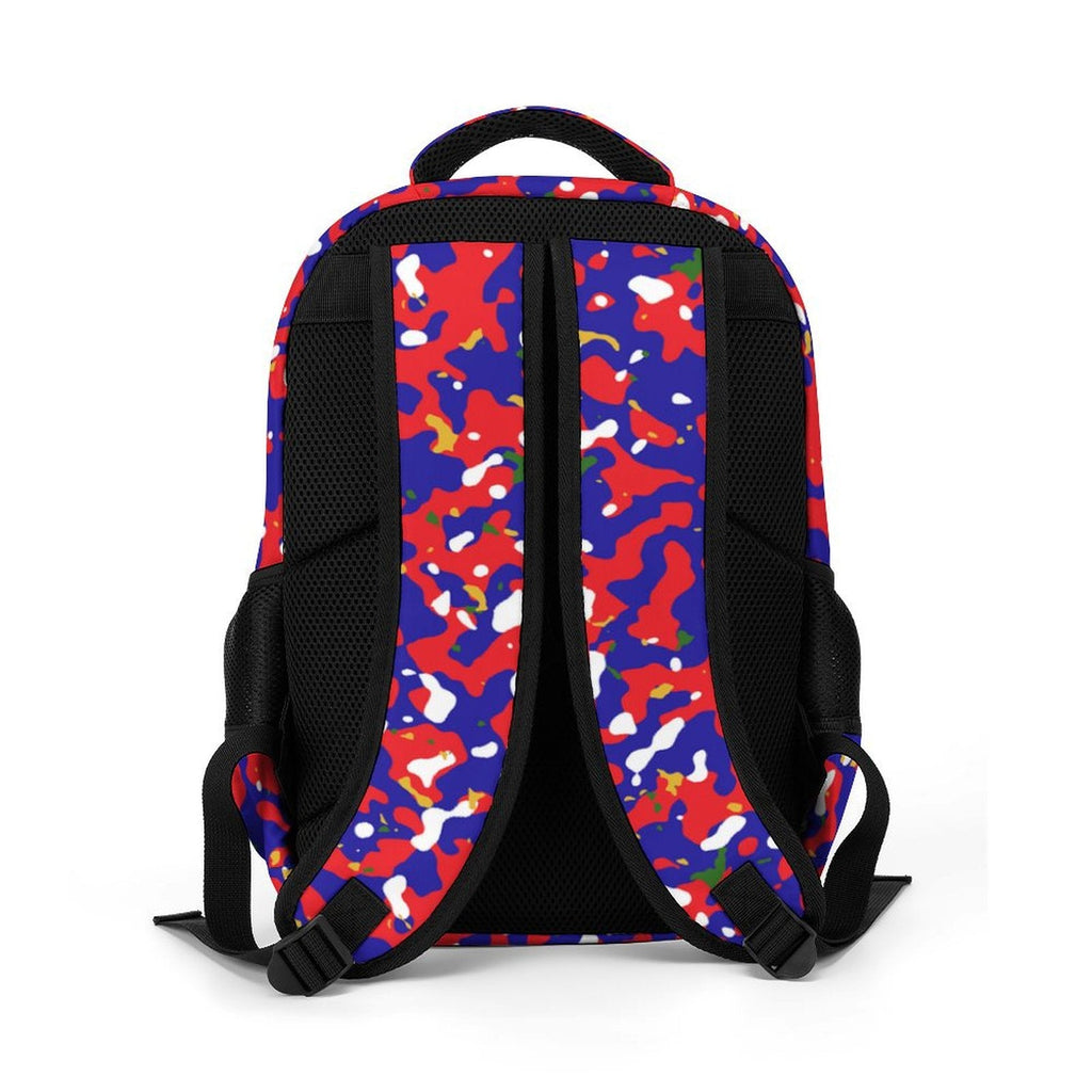 Haiti Flag Camo Casual Backpack - Conscious Apparel Store
